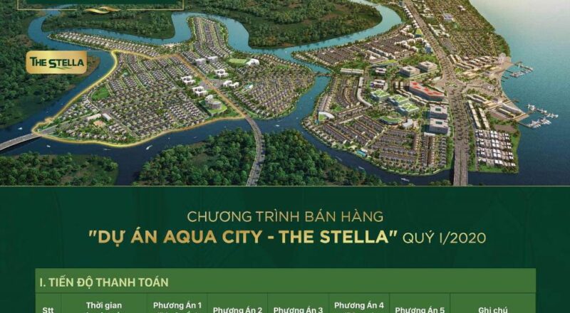 Chương trình bán hàng giới thiệu dự án Aqua City phân khu The Stella áp dụng từ 21/2/2020