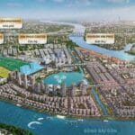 Mặt bằng tổng thể khu đô thị Vạn Phúc City. Khu căn hộ cao cấp đầu tiên của Vạn Phúc sẽ nằm ở vị trí trung tâm, hướng nhìn ra hồ Đại Nhật và công viên nước Ocean World.
