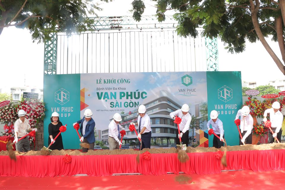 Lễ khởi công xây dựng Bệnh viện Vạn Phúc Sài Gòn tại Vạn Phúc City vào tháng 5/2020.
