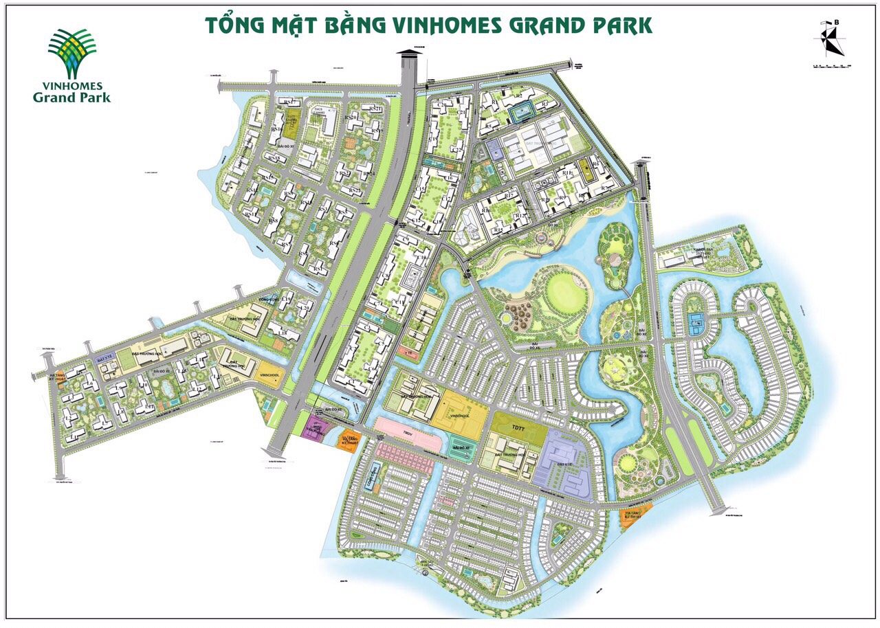 Mặt bằng tổng thể Đại đô thị Vinhomes Grand Park