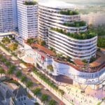 Phối cảnh 2 tháp căn hộ đầu tiên tại khu đô thị Vạn Phúc City sắp được triển khai.