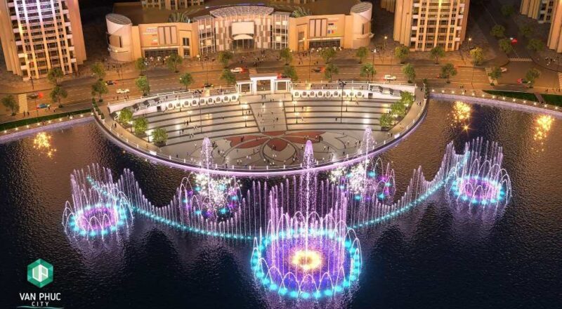 Khu đô thị Vạn Phúc City sắp khánh thành công trình nhạc nước trên Hồ Đại Nhật.