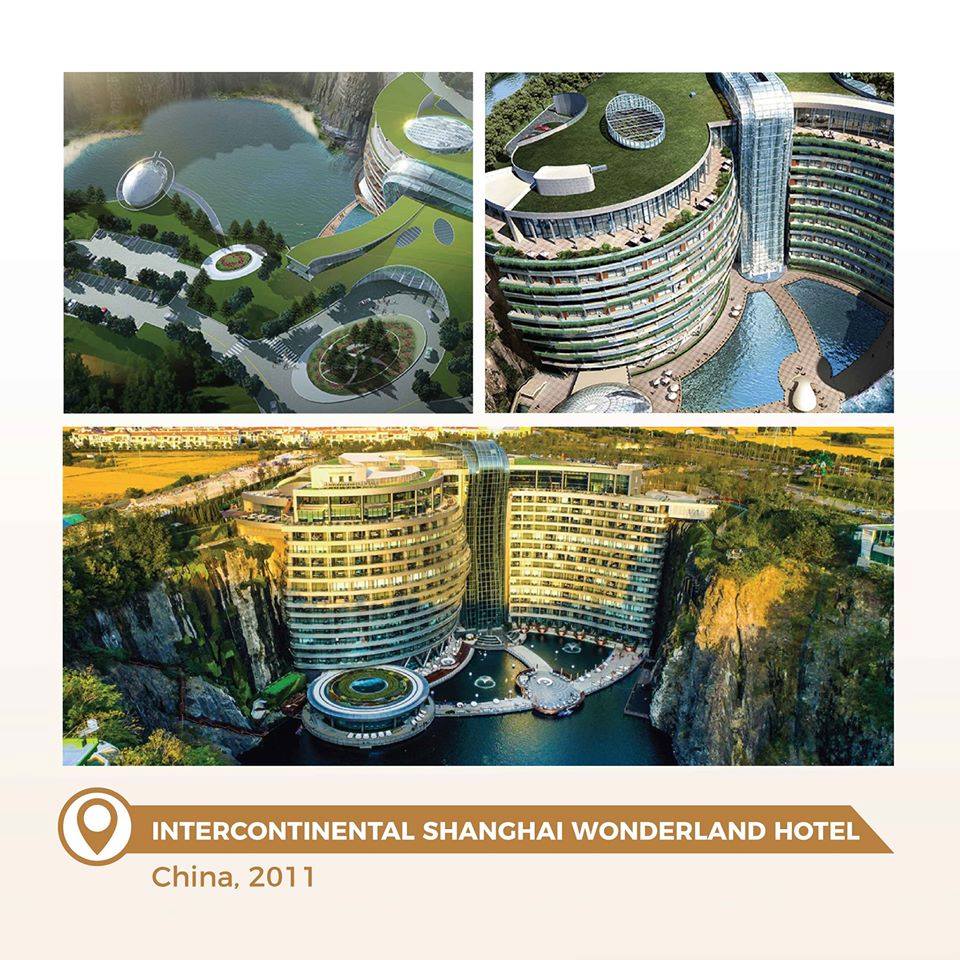 Khách sạn 5 sao InterContinental Shanghai Wonderland Hotel ở Thượng Hải, Trung Quốc do Atkins thiết kế.