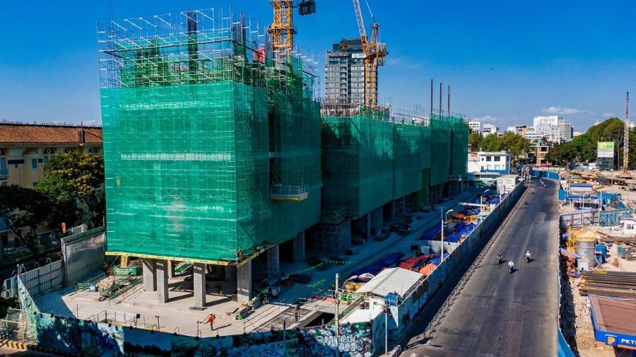 Tiến độ xây dựng dự án căn hộ siêu sang One Central Saigon trung tâm Sài Gòn thời điểm tháng 6/2020