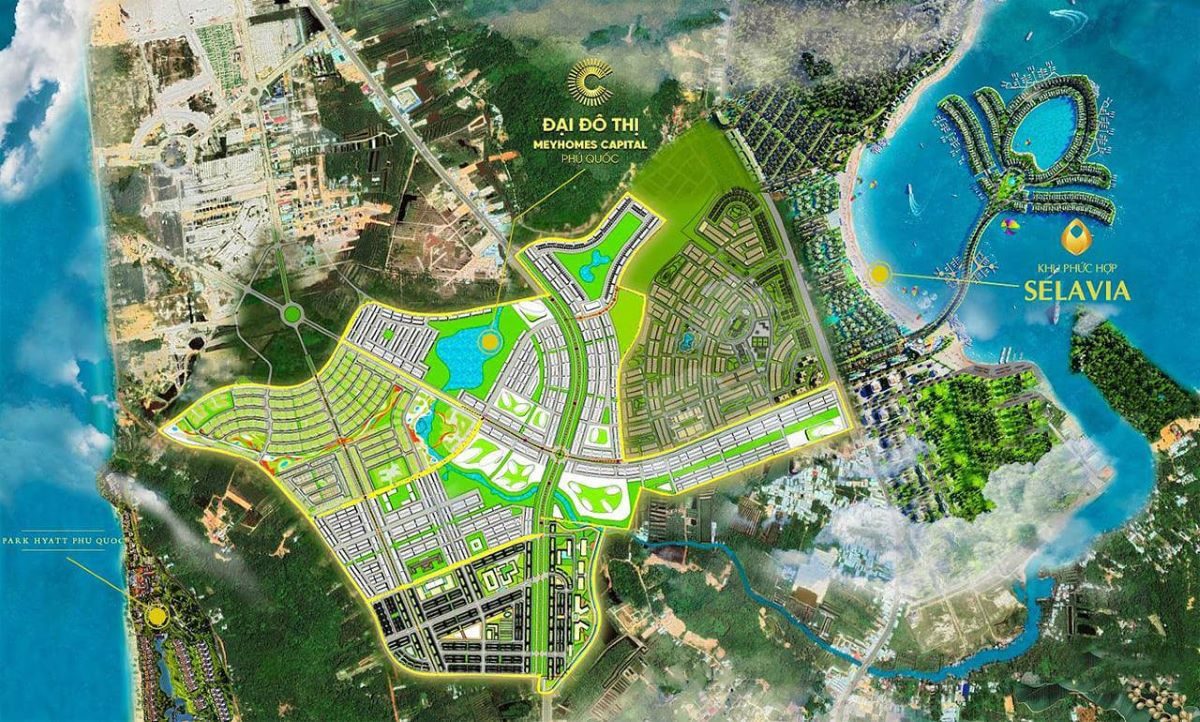 Quy hoạch tổng thể đô thị Meyhomes Capital Phú Quốc và phường An Thới, thành phố Phú Quốc.