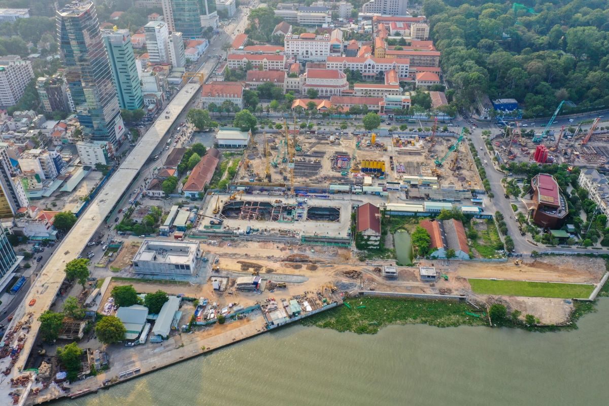 Toàn cảnh siêu dự án căn hộ hàng hiệu  Grand Marina Saigon, tòa The Sun Tower tọa lạc vị trí kim cương Bason.