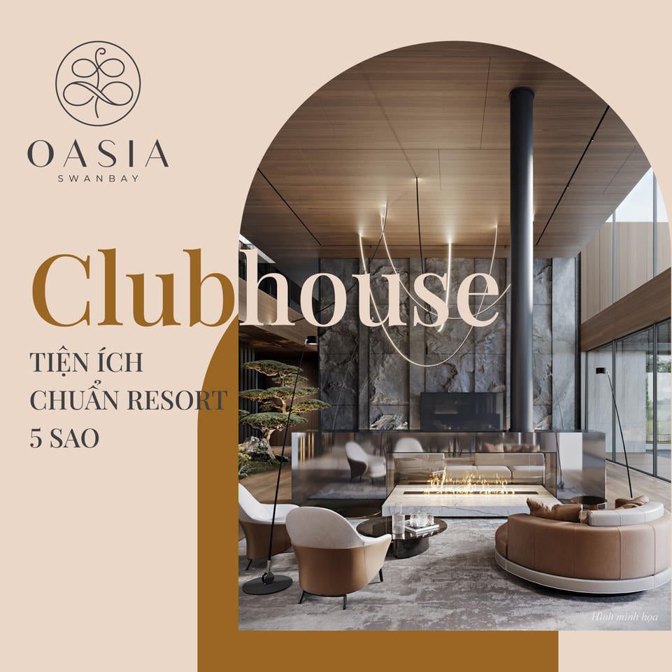 The Oasia đô thị đảo nghỉ dưỡng thượng lưu SwanBay sở hữu tiện ích Clubhouse chuẩn resort 5 sao.