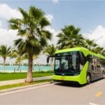 Những chiếc xe bus điện thông minh VinBus đã về đến Vinhomes Grand Park vào cuối 5/2021.