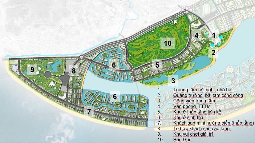Quy hoạch phân khu A thuộc khu đô thị du lịch biển Cần Giờ