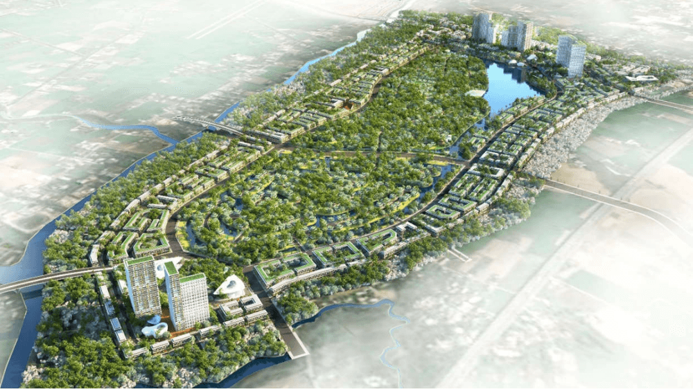 Phối cảnh dự án vừa được chấp thuận chuyển mục đích sử dụng đất để thực hiện tại xã Thanh Phú, huyện Bến Lức, Long An.