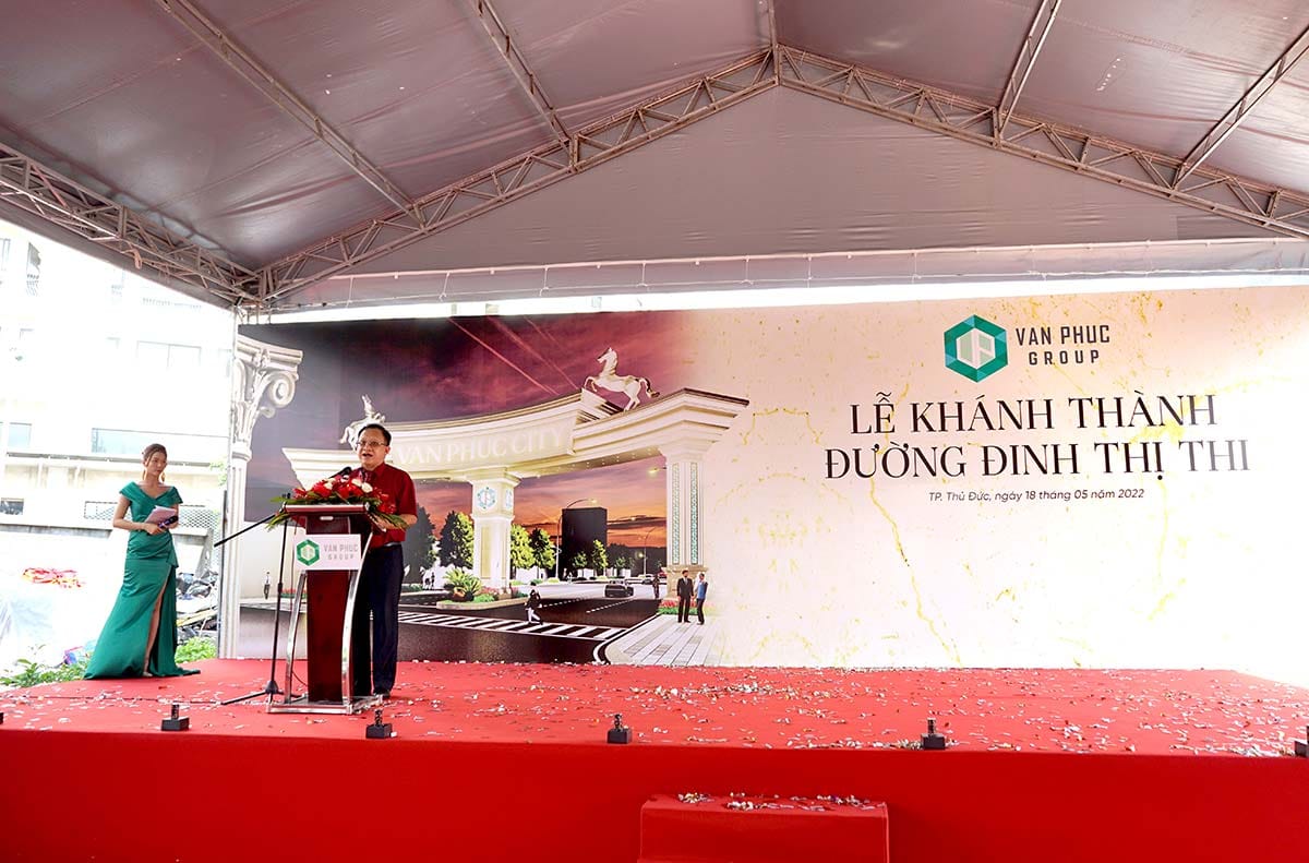 Lễ khánh thành và đưa vào sử dụng trục đường huyết mạch Đinh Thị Thi tại khu đô thị Vạn Phúc City ở Thủ Đức.