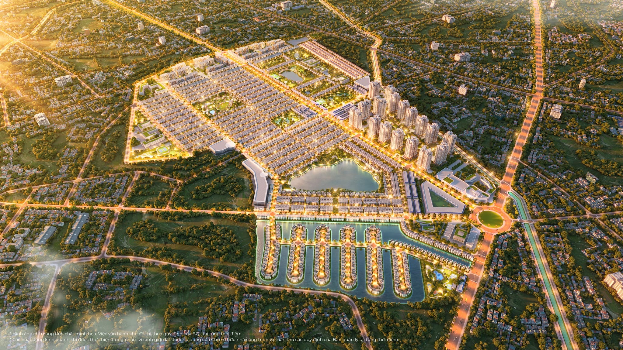 Phối cảnh tổng thể dự án Vinhomes Green City ở Đức Hòa, Long An